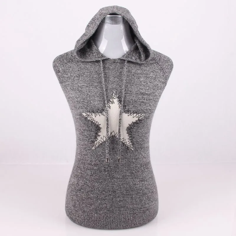 100% Коза кашемир клип пряжи звезда шаблон толстый вязать женщин клубника с