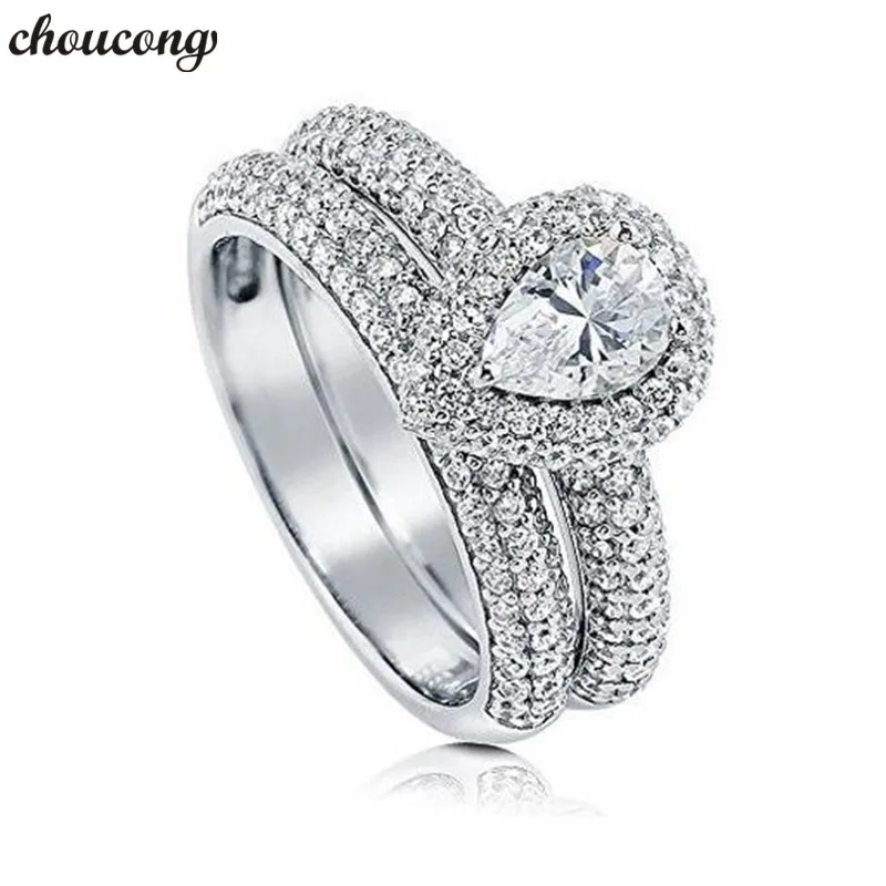 

Vintage Promise Ring set Real 925 sterling Silver Diamond cz Engagement Wedding Band Rings For Women Bridal sets Jewelry Gift