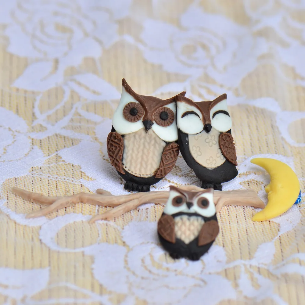 Сова Форма силиконовые формы Fondant (сахарная) для пирожных Сделай Сам декоративное