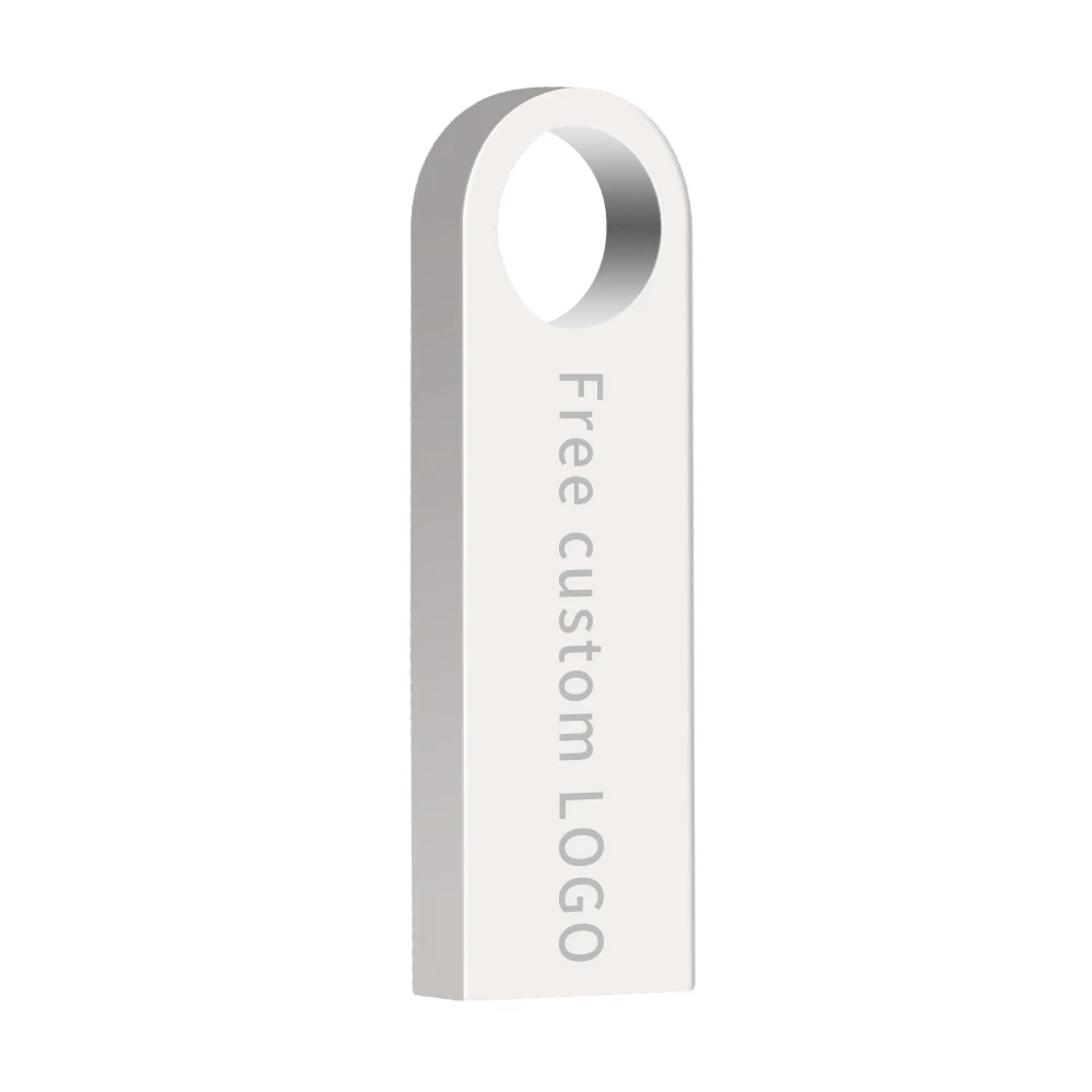 Silver Usb флеш-накопитель 32 Гб 2,0 металлическая ручка-накопитель 64 Гб Флешка 16 ГБ 8 ГБ 4 ГБ 128 ГБ серебристый флеш-накопитель в виде ключа Водонепроницаемый логотип на заказ - Цвет: Silver