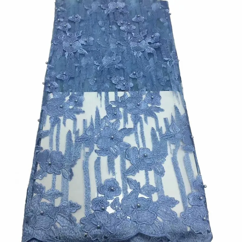 Кружевная ткань с бусинами в африканском стиле высокое качество кружево камнями