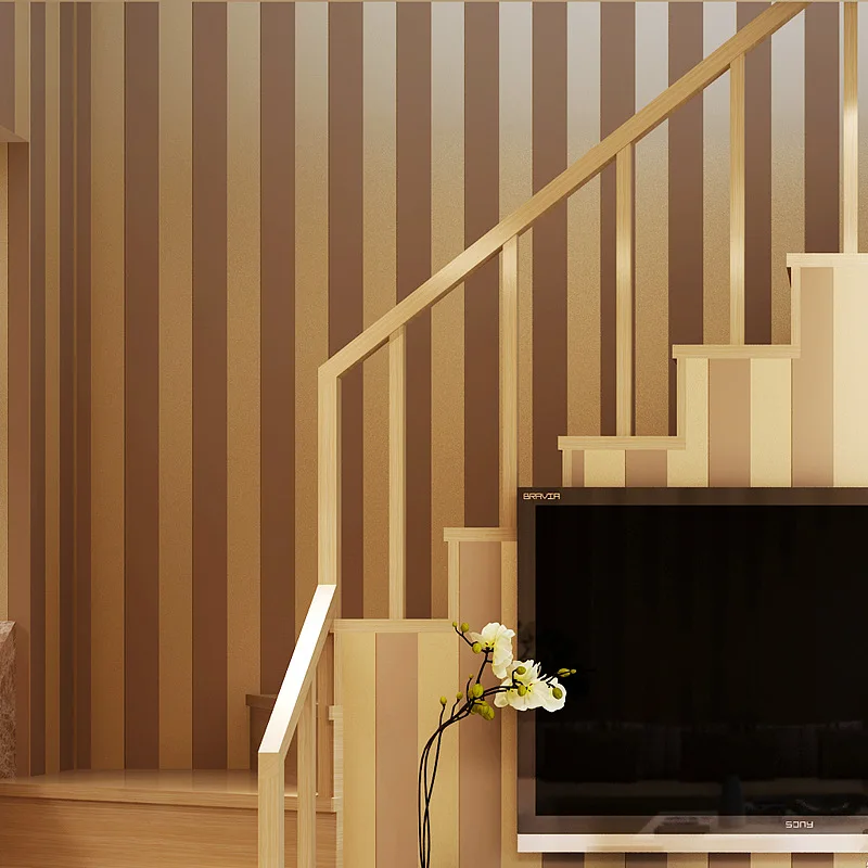 Cheng Shuo нетканые обои флокированные современные минималистичные полосатые для