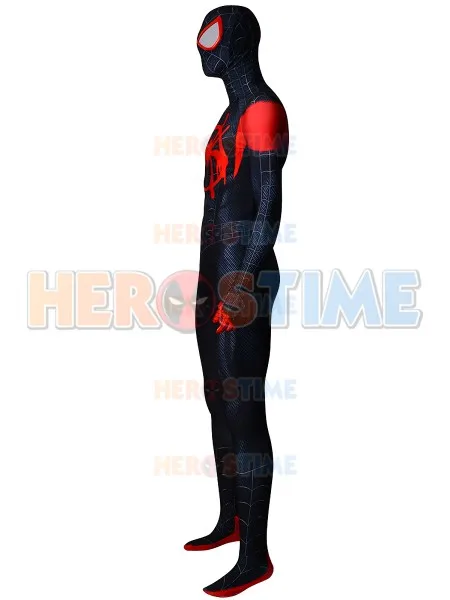 3D Print Miles Morales Spider-man Cosplay Costume Animated Version Spiderman Bodysuit Lycra Zentai Spidey Full Body Suit | Тематическая
