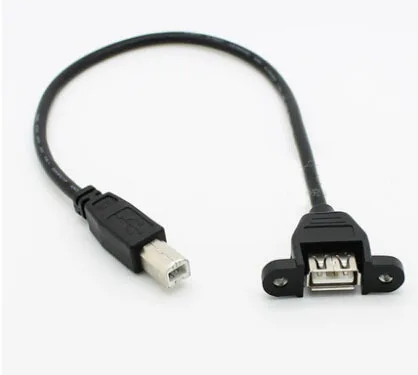 1 м/3 2 фута порт для принтера USB B папа к A Женский Панель Крепление кабель передачи