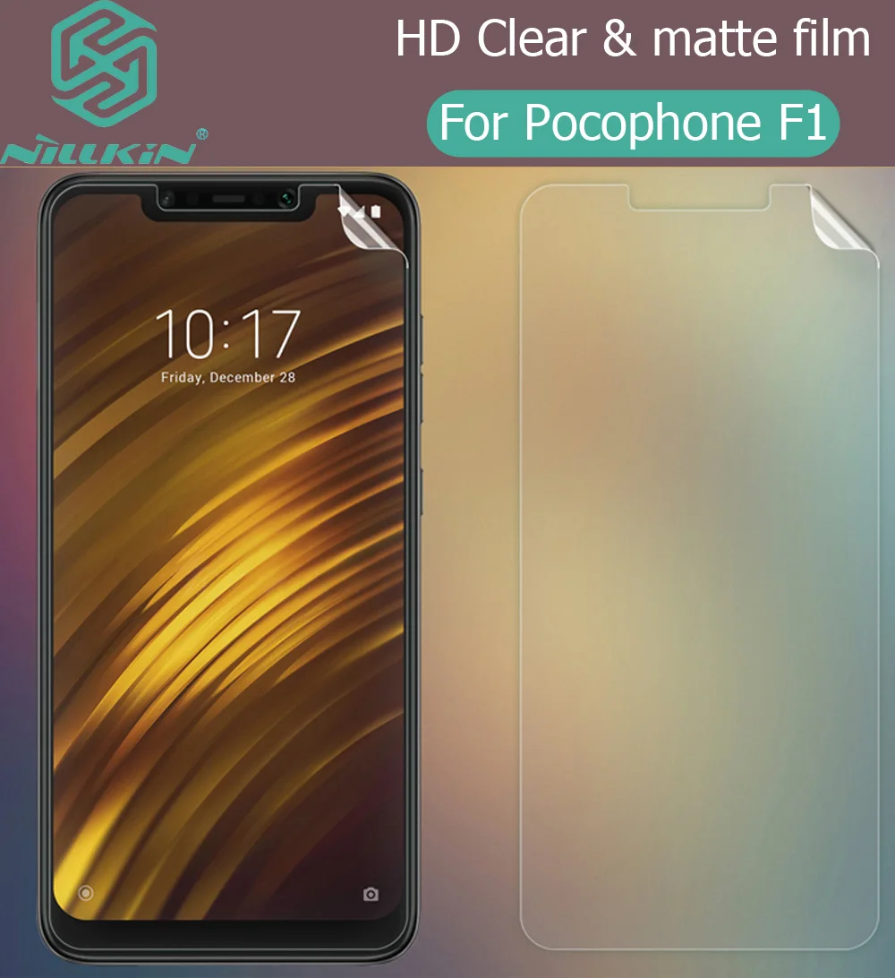 Прозрачная Защитная пленка Nillkin HD для Xiaomi Pocophone F1 Poco F1|Защитные стёкла и плёнки