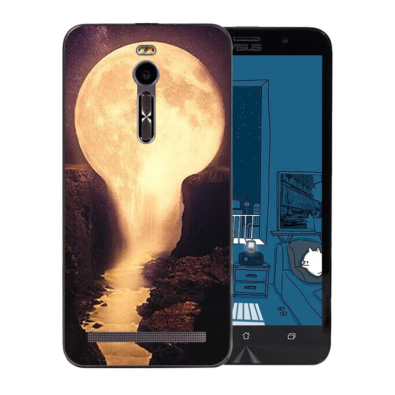 Phone Case for Asus Zenfone 2 ZE551ML Night Sky Pattern TPU Soft Silicon Back Cover 5.5 inch ASUS ZE550ML Matte Capa |