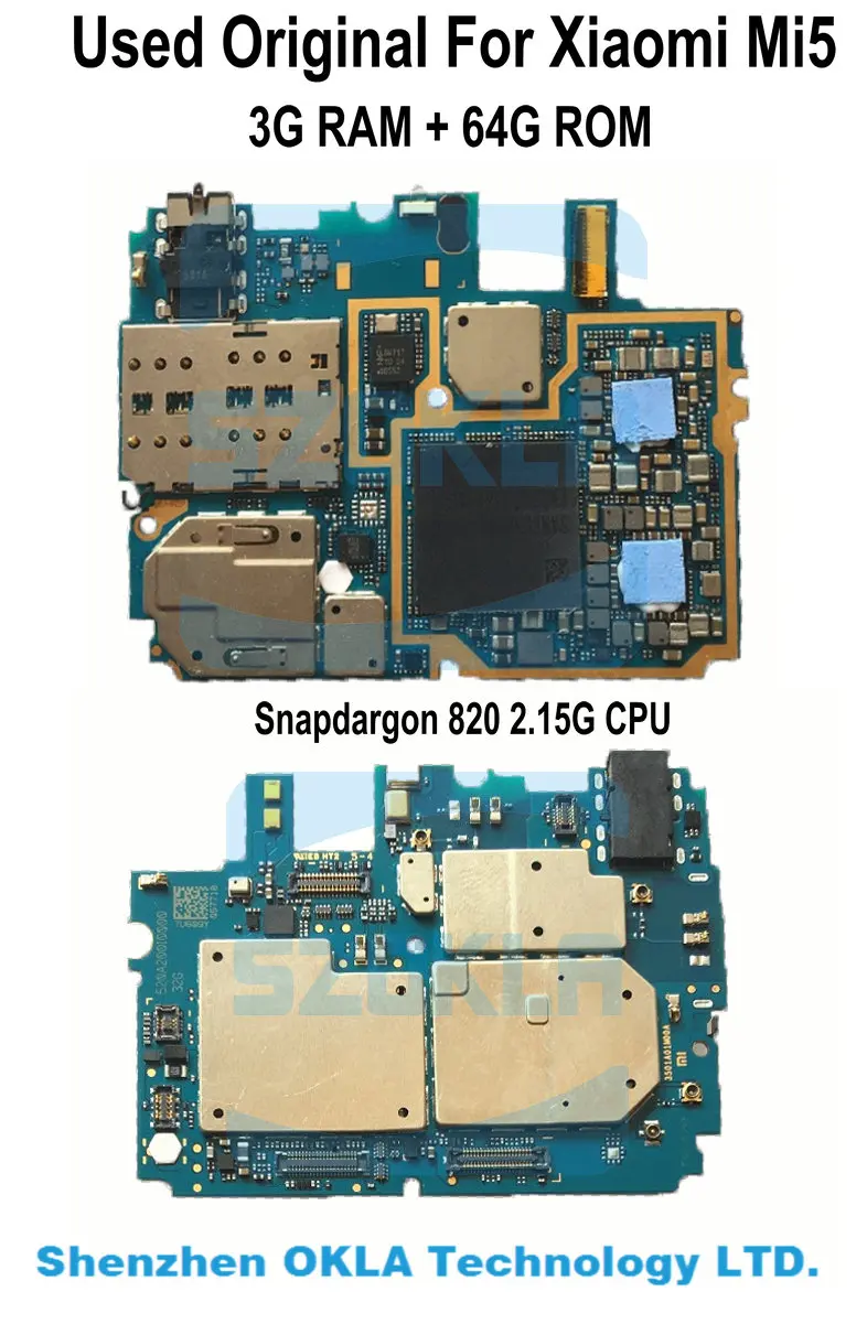 1 шт. для Xiaomi mi 5 xiM5 mi 5 материнская плата, оригинальная с многоязычной Европейской 32 Гб 64 Гб 128 ГБ rom материнская плата, материнская плата