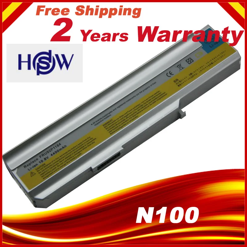 

5200mAh Laptop Battery for IBM LENOVO 3000 N100 N200 C200 92P1186 92P1186 92P1188 42T5241 42T5256 92P1184 bateria akku