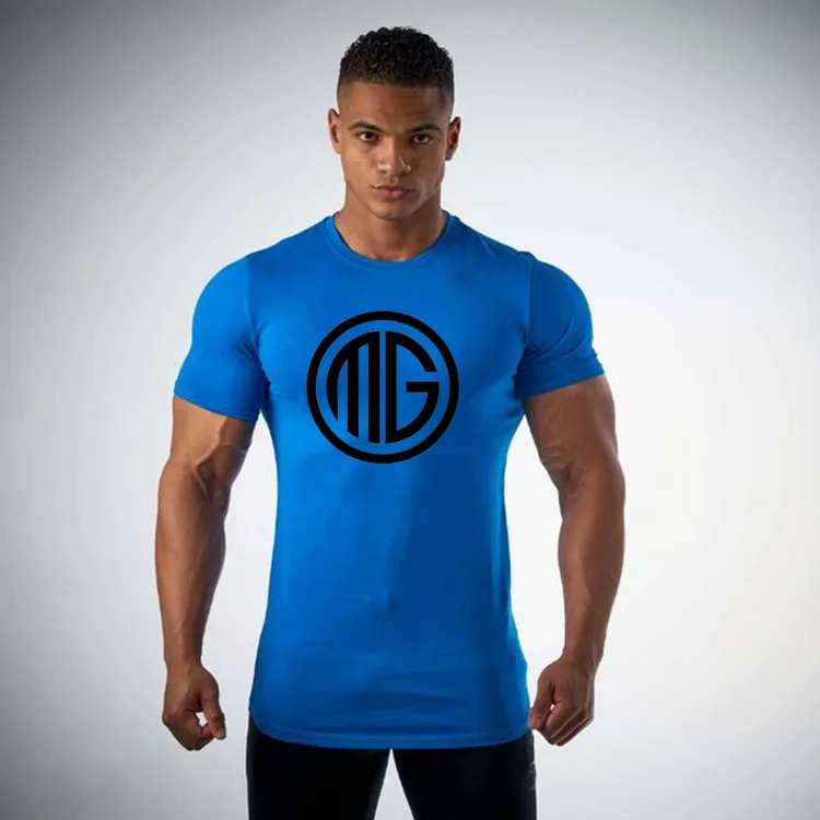 

Muscleguys Fitness Compression Shirt Men Gyms T Shirt homme Bodybuilding Tight Short Sleeve T shirt Brand Clothing Tops