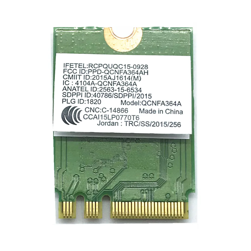 Карта WLAN QCNFA364A 802.11a/b/g/n/ac ABGN AC сетевой модуль карта + Bluetooth V4.1 для Atheros WCBN808A 867 Мбит/с
