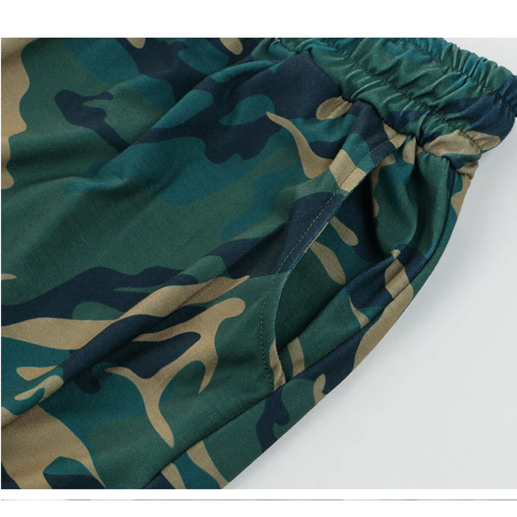 Женские камуфляжные спортивные штаны с эластичной резинкой на талии 2019