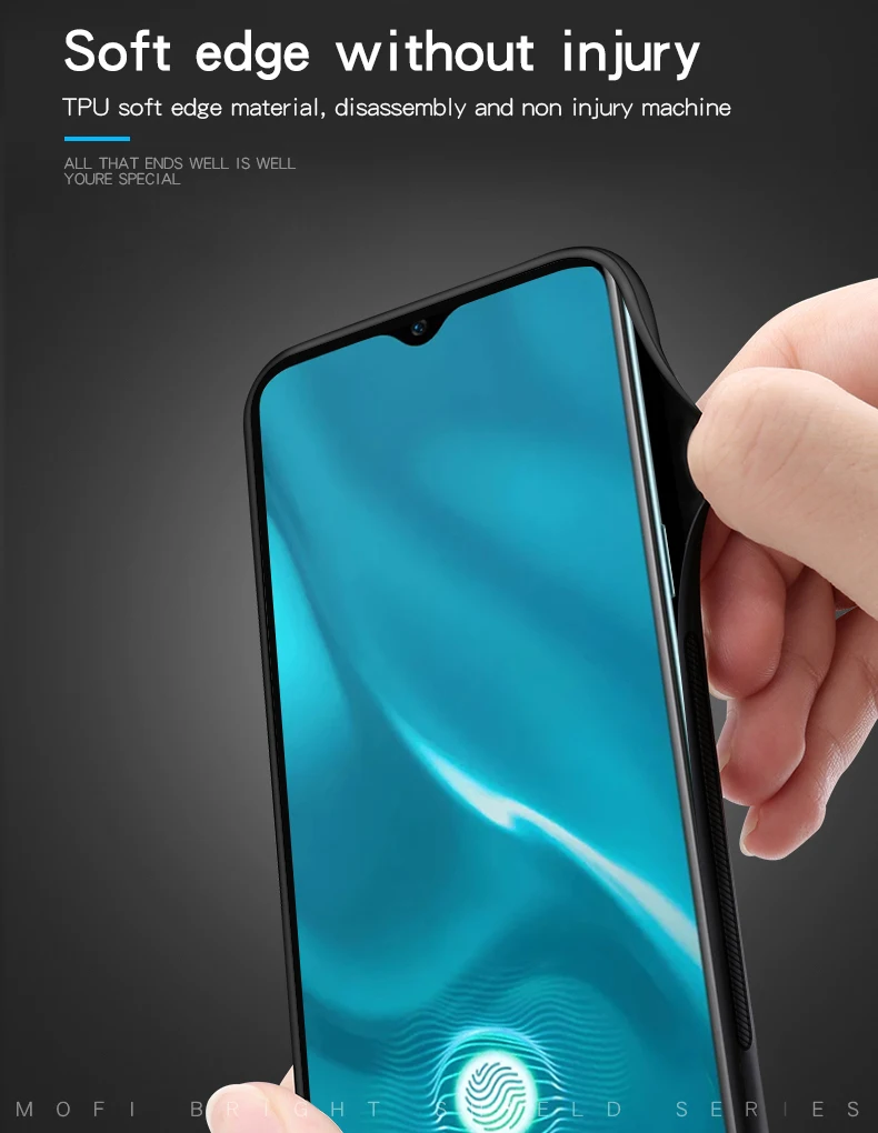 For OPPO K1 / R15X Case MOFI Fashion Colth Fabric Full Package Premium Back Cover Skin |