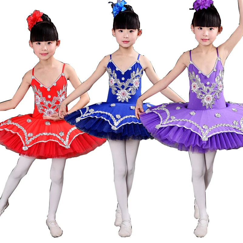 

Детское балетное платье, расшитое блестками, с белым лебедем и озером, профессиональное платье-пачка, костюм для девочек, сценическая одежд...