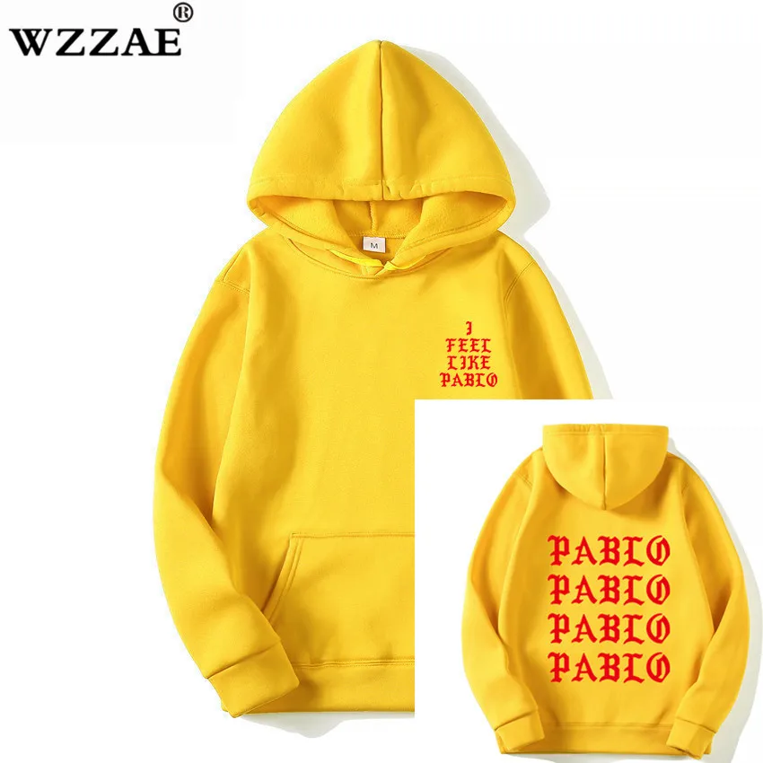 Мода, Assc Club, брендовая толстовка с капюшоном, мужская и женская, параноидальная, с буквенным принтом, толстовка с капюшоном, мужская, Kanye West, Pablo, анти-Social Hoodi - Цвет: Yellow 2
