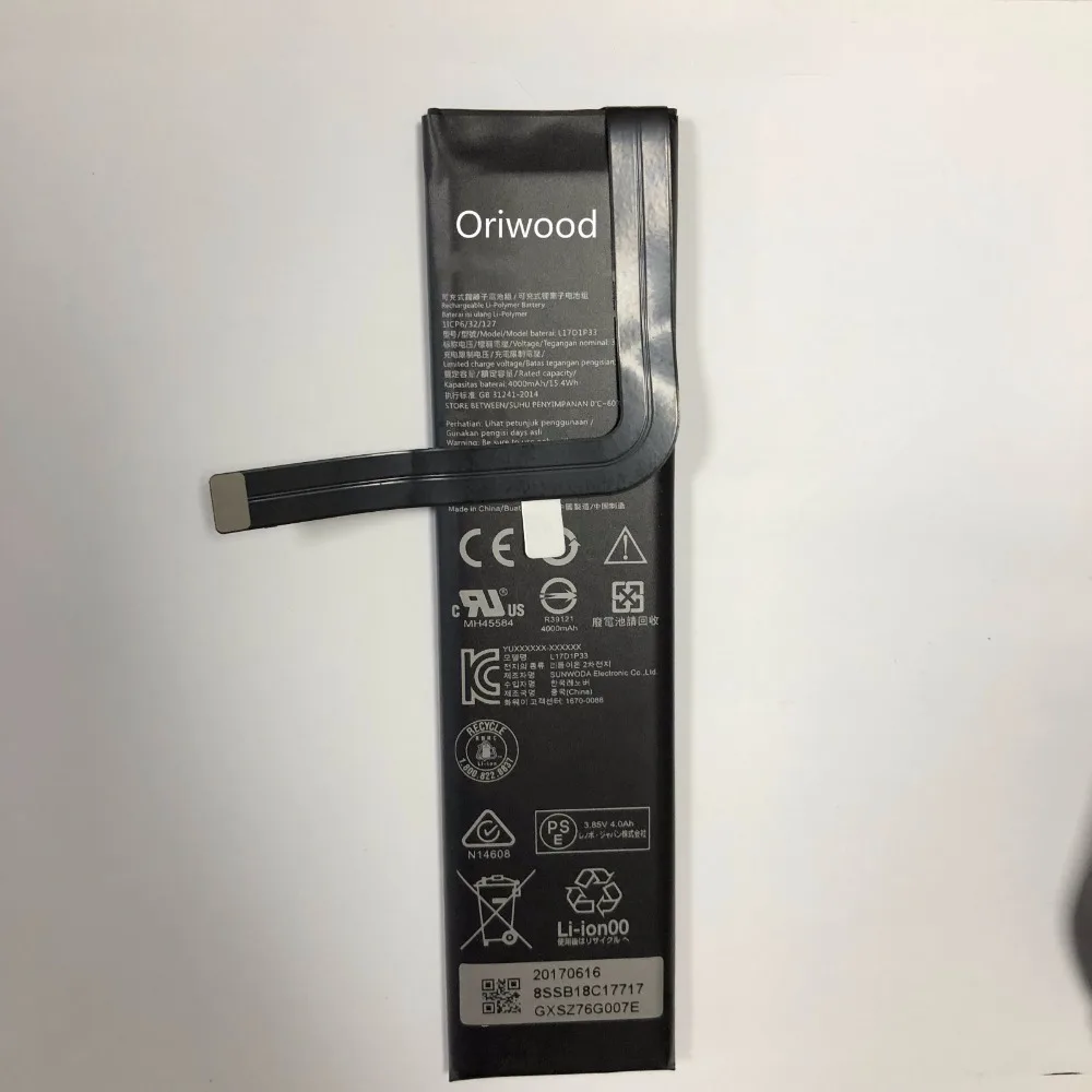 OriWood 3.8V 4000mAh Battery for Lenovo L17D1P33 Mobile Phone Batteries | Мобильные телефоны и аксессуары