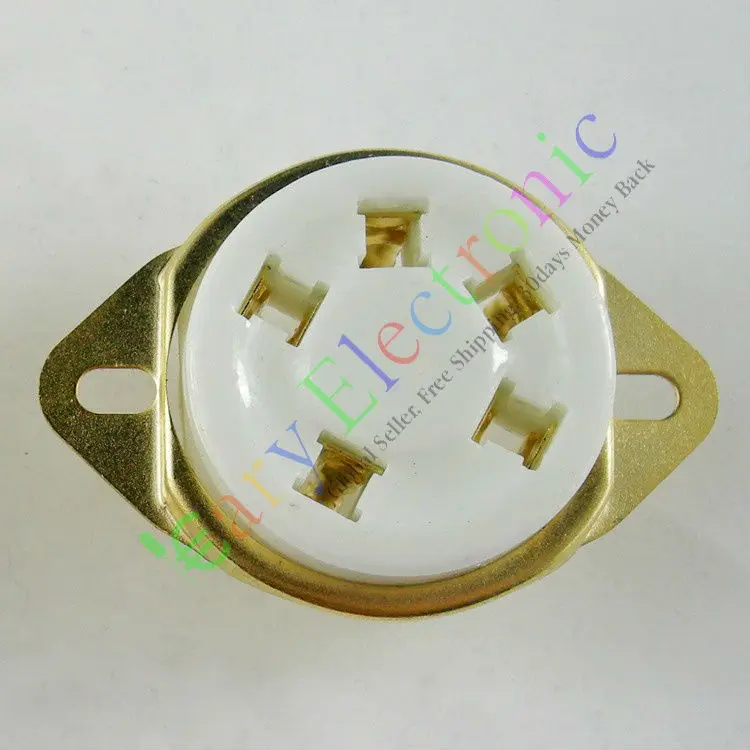 Оптовая и розничная продажа 8 шт. позолоченная 5pin керамическая стандартная