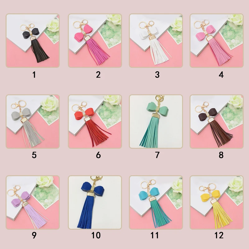 Милая искусственная подвеска с бантом брелки из сплава женская бижутерия для