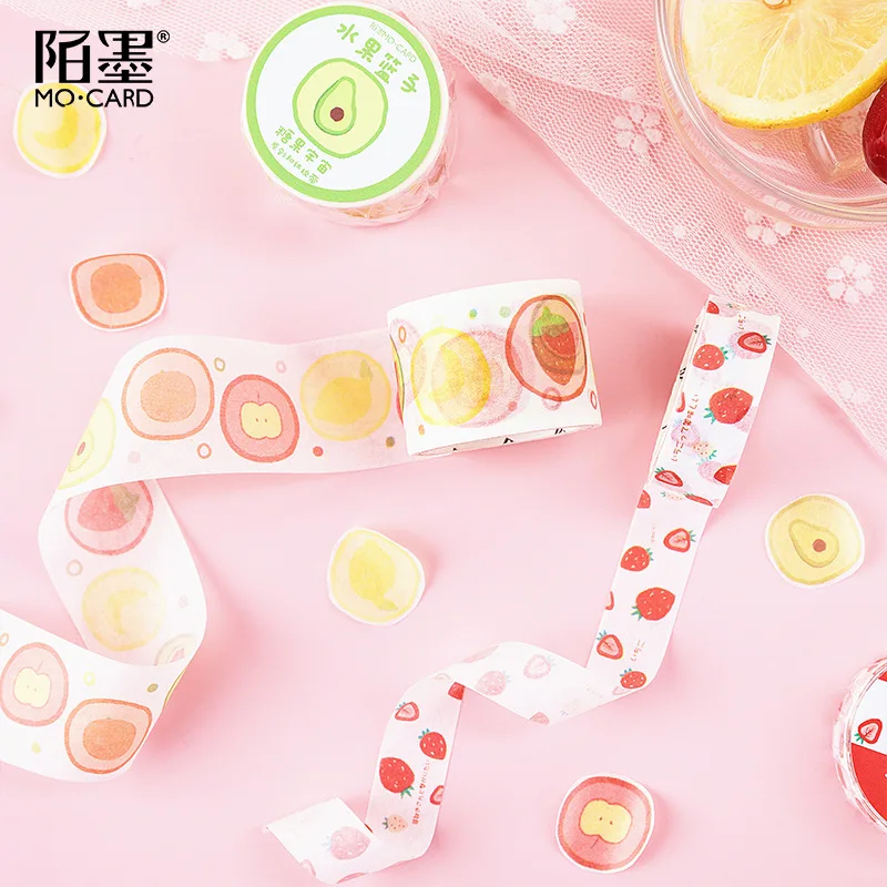 Милые фрукты напитки перезаписываемый брелок для маскировки васи лента