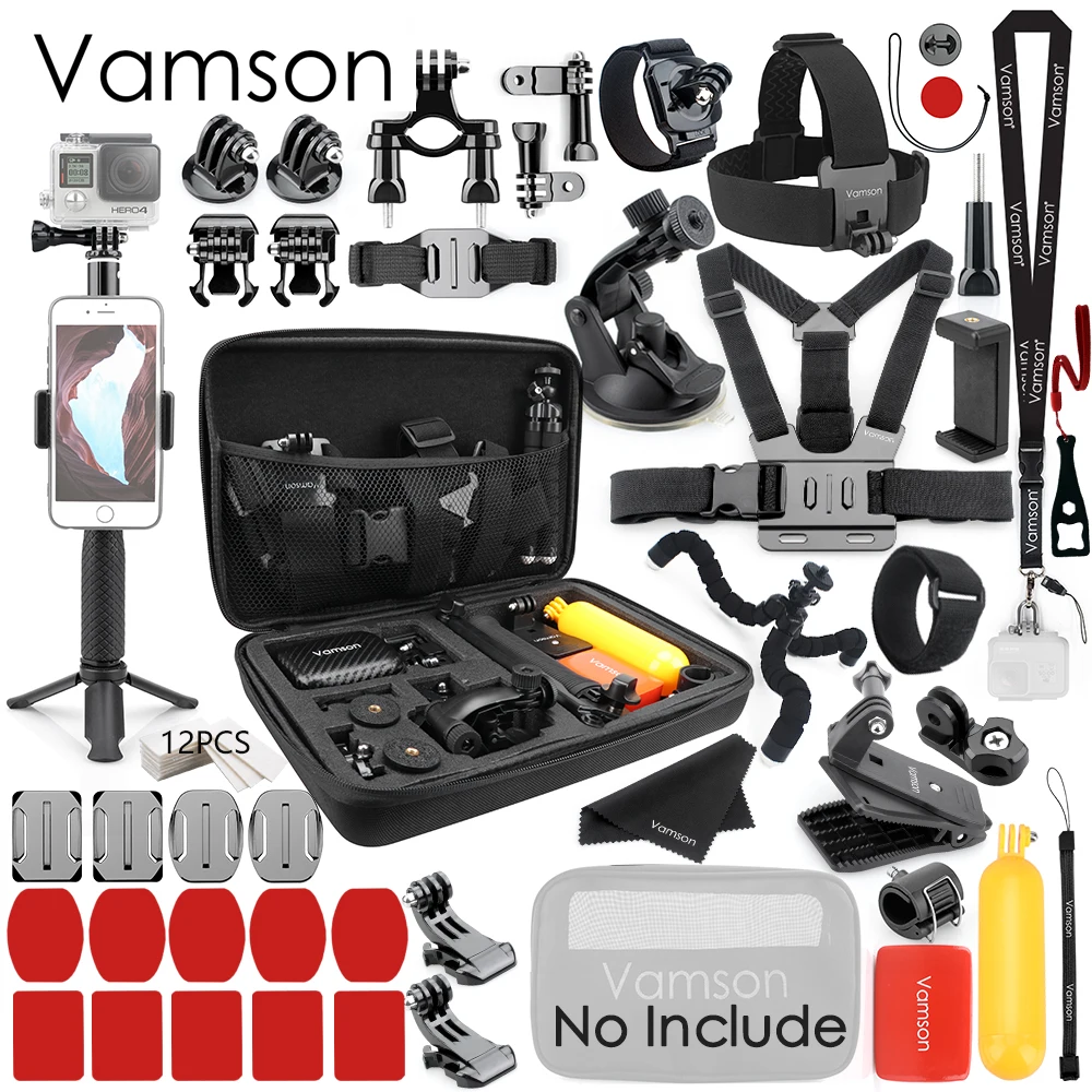 VS85D Vamson Спортивная экшн-камера аксессуары для GoPro Hero 7 6 5 для Xiaomi Yi SJCAM MIJIA для DJI OSMO для GoPro набор аксессуаров VS85 - Цвет: VS85D