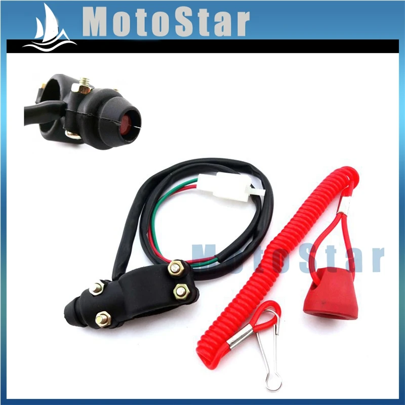 Kill Stop Tether открытый переключатель безопасности ручка кнопка для 2-тактный Мини