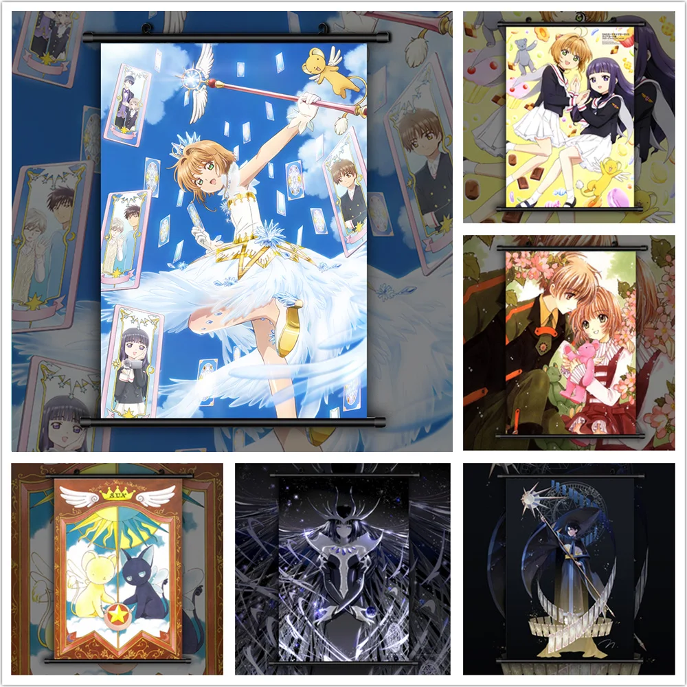 

Card Captor Sakura Kinomoto Syaoran Tomoyo Anime manga wall Poster Scroll C