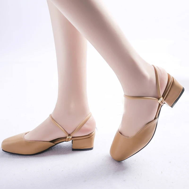 2019 г. новые женские сандалии двойного назначения туфли на квадратном каблуке 4 см