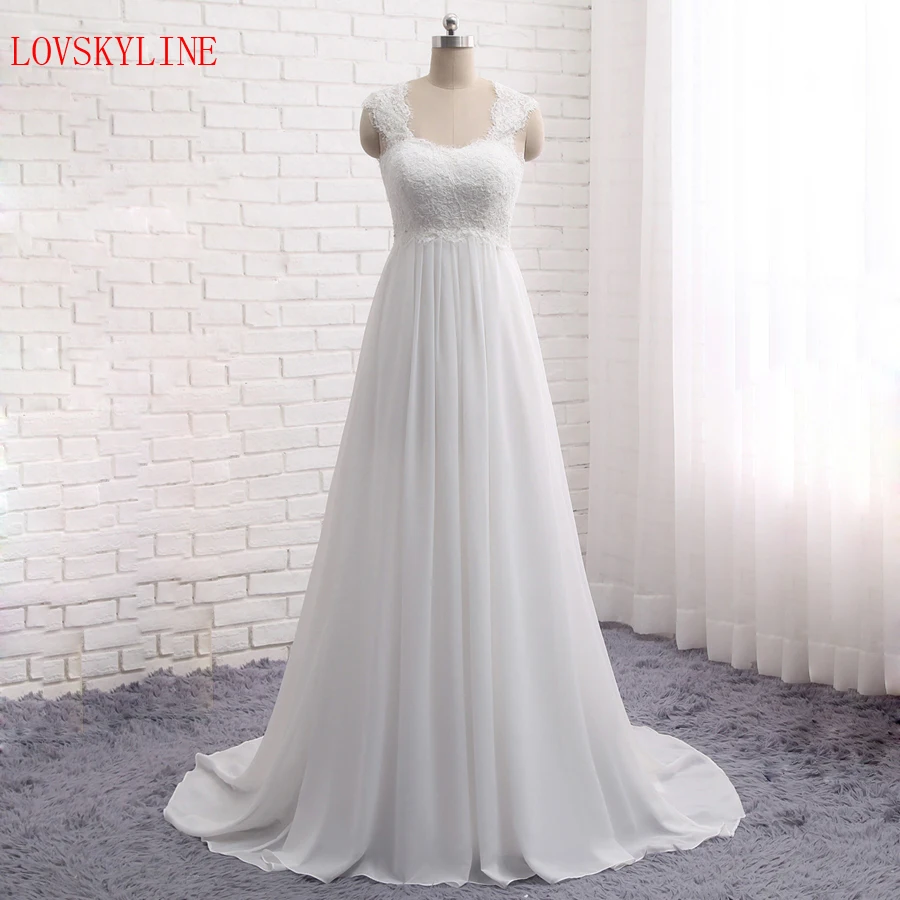 

Hot sale Elegant beautiful lace white and ivory Wedding Dresses mariage
