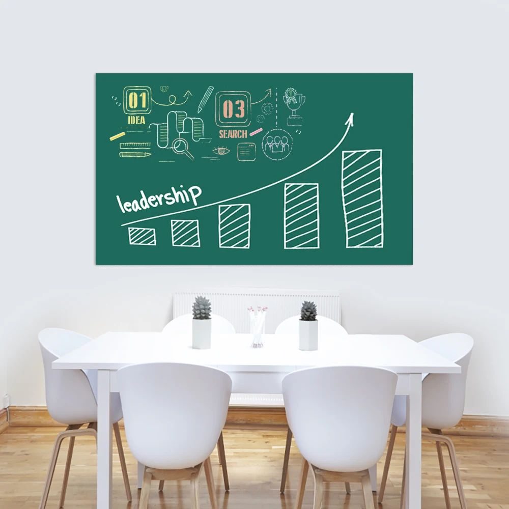 School Learning Chalk Blackboard Wall Sticker Removable Vinyl Drawing Message Green Board for Kids Rooms Decoration 60x40cm | Канцтовары