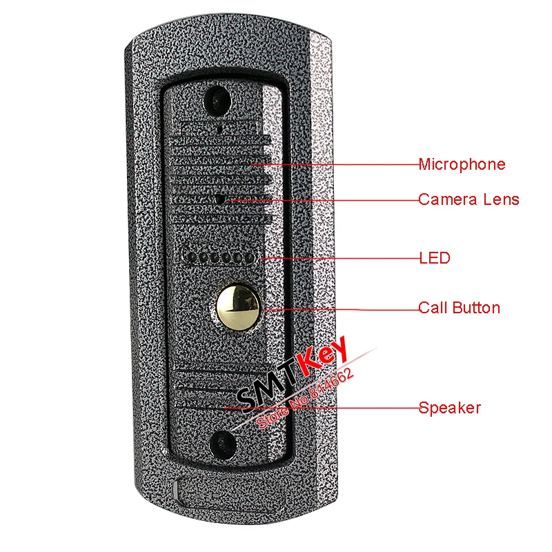 Наружный блок цветного видео домофона Интерком с камерой ночного видения.|intercom