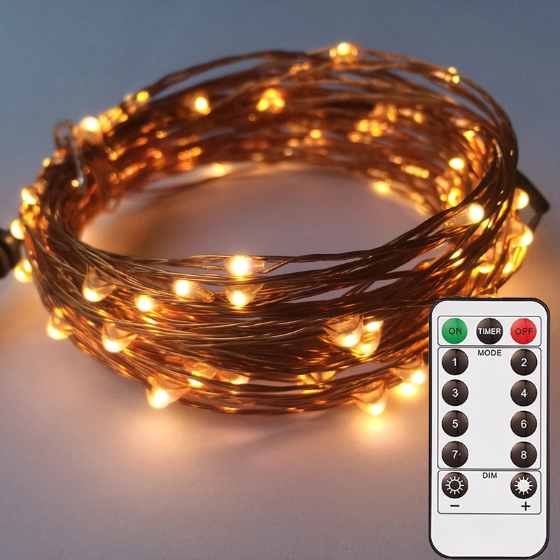 Сказочные огни на батарейках 10 м/33 фута 100 светодиодов|100 led|led lighting outdoor lightingbattery