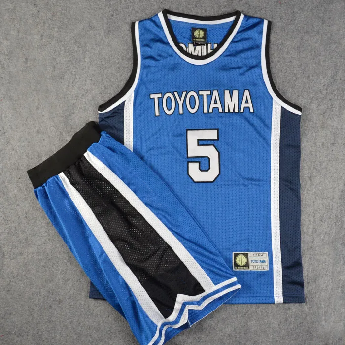 Костюм для косплея для баскетбола TOYOTAMA № 5 Kishimoto, Джерси + шорты, мужская спортивная одежда, Школьный костюм