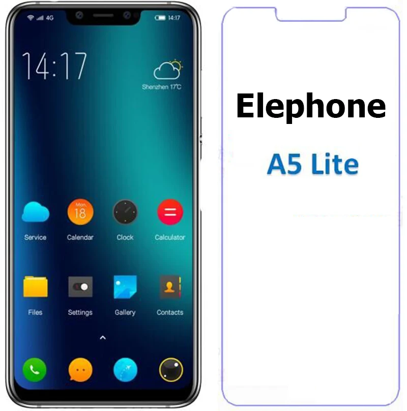 Elephone A5 Lite чехол стеклянный закаленное стекло для P9000 A4 A6 Mini S8 пленка телефона Soldier
