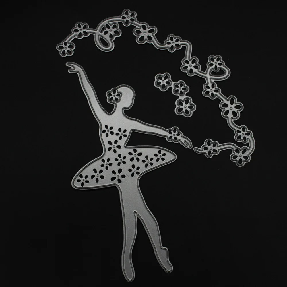 Балетная девушка металлические резные штампы для танцев леди металлический