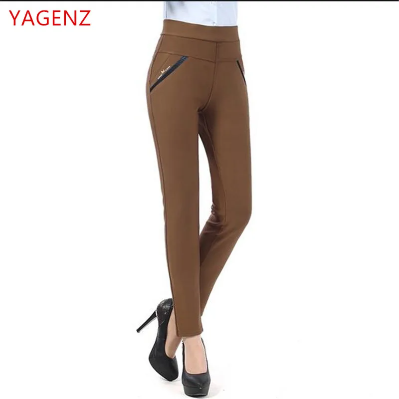 

Large size Tall waist Women pants Stretch Leisure Middle-aged female trousers NEW100% Autumn comfortable pants B2197 YAGENZ