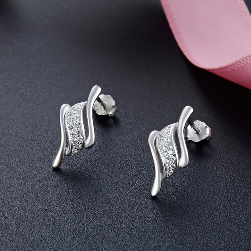 Korean Fashion Creative Accessories S925 Sterling Silver Zircon Earrings Female Popular Jewelry Wholesale | Украшения и
