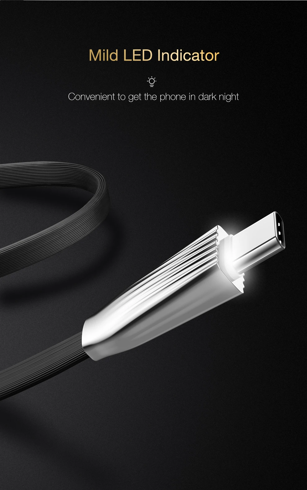 CAFELE светодиодный светильник type C USB кабель для samsung huawei Xiaomi type C порт usb кабель для зарядки прочный кабель для синхронизации данных 1,2 м