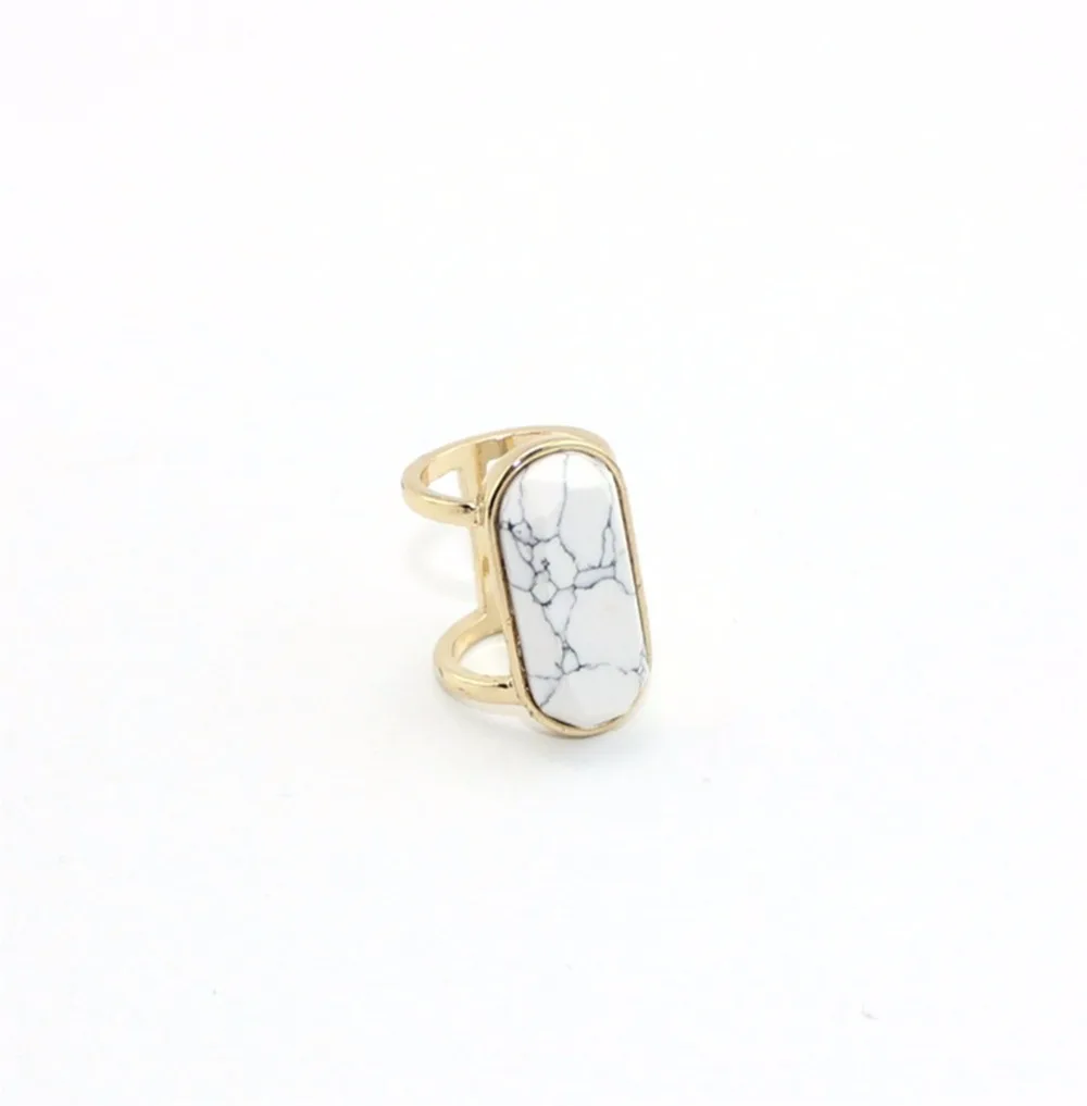 Женское Двухслойное КОЛЬЦО Druzy овальное кольцо с зелеными черными белыми