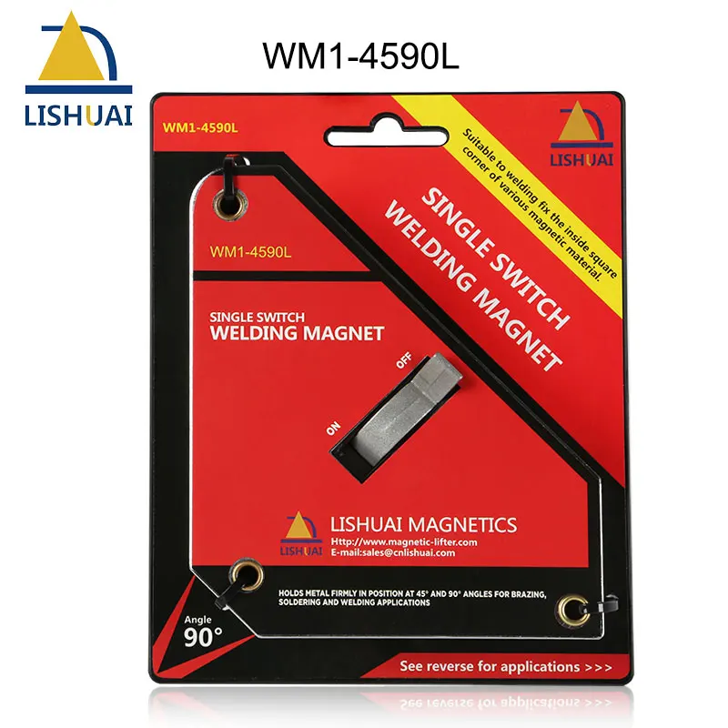 WM1-4590L LISHUAI одиночный переключатель квадратный сварочный магнит NdFeB вкл/выкл Магнитный сварочный держатель серии WM1 - Цвет: WM1-4590L