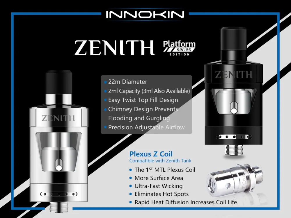 Электронные сигареты Innokin CoolFire Mini Zenith D22 40 Вт стартовый комплект VV/VW Vape испаритель комплект 1300 мАч 3 мл емкость с катушкой Plexus Z