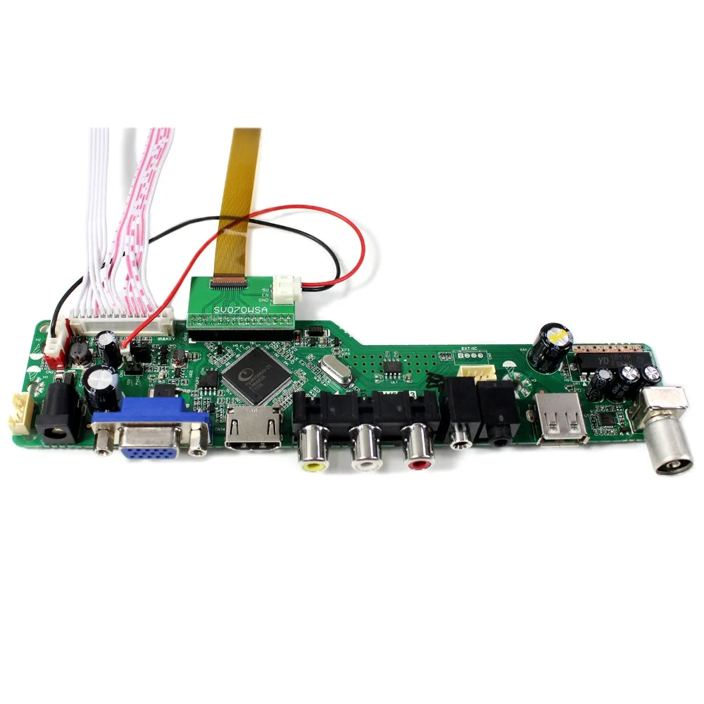 ТВ + ПК HD MI CVBS RF USB аудио ЖК дисплей плата контроллера с 7 дюймов HV070WSA 100 1024X600