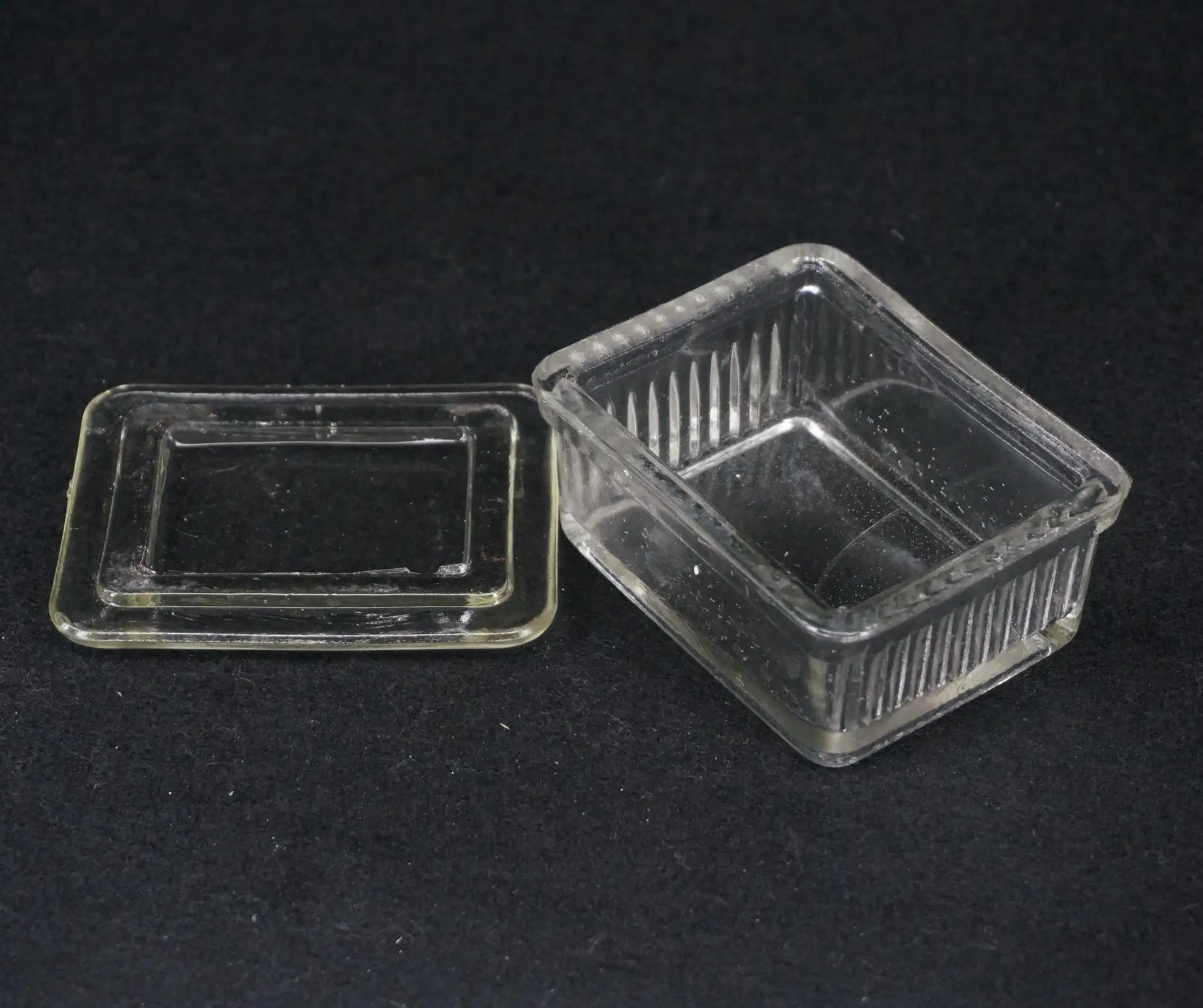 Лабораторная стеклянная Высокая квадратная окрашивающая банка с крышкой 10 шт.