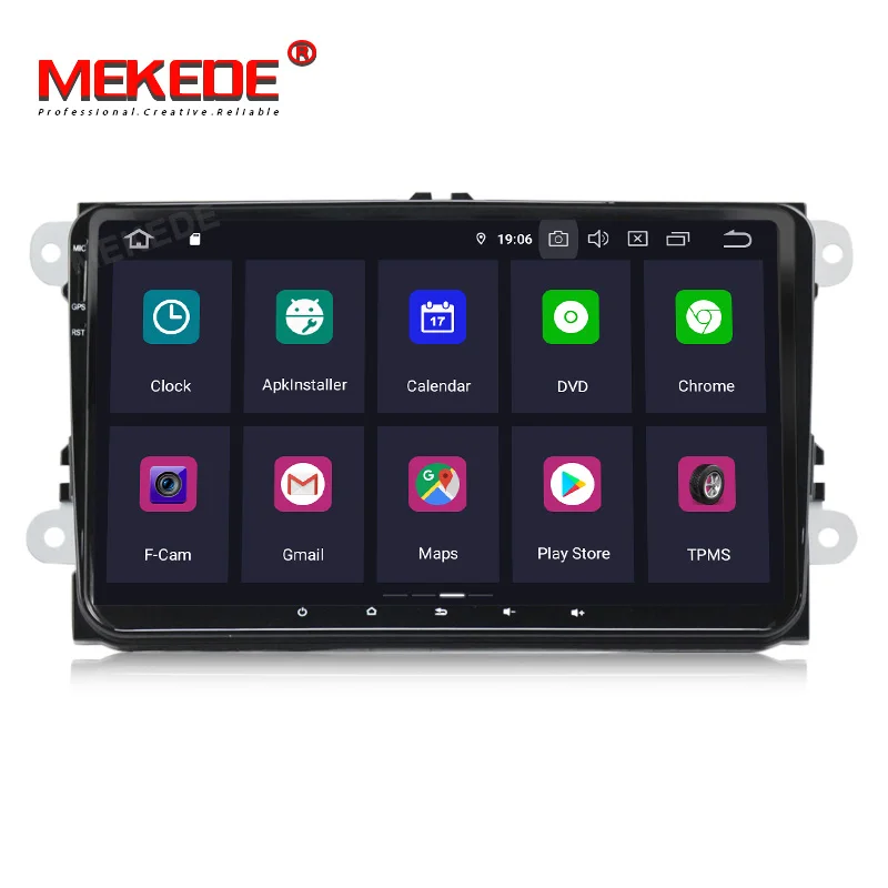 MEKEDE 2 Din 9 дюймов Автомобильный DVD плеер для VW Volkswagen Passat Polo GOLF Skoda Seat Leon gps-навигация FM