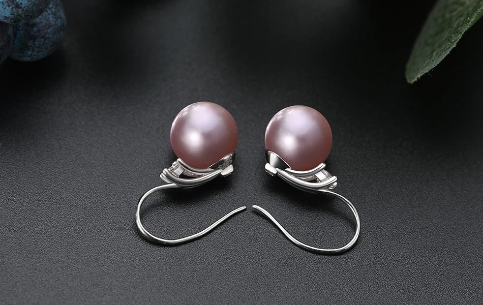 ORSA JEWELS, 925 пробы, серебряные женские Висячие серьги, набор, AAA циркон, модные серьги с искусственным жемчугом, ювелирное изделие, SE85