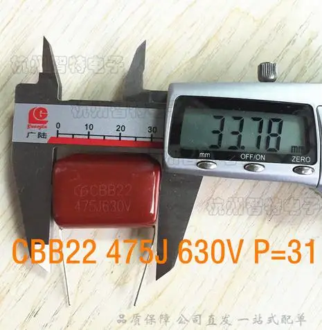 Free shipping cbb 475 630v 4.7uf high quality cbb22 475J 630V pitch 31mm capacitor 10pcs/lot | Обустройство дома