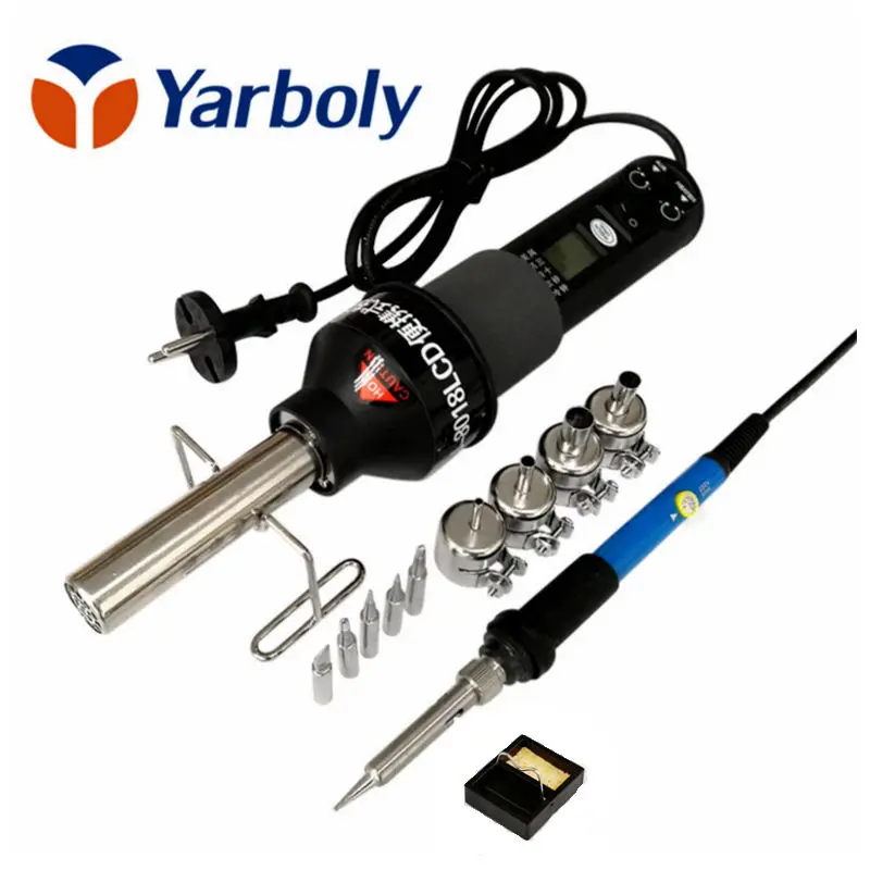 Электрический паяльник с регулируемой температурой сварочная станция + 8018LCD