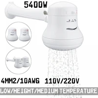 3800w5400w 110v220 240v 0 8 electric shower head 49a25a instant water heater 5 7ft hose bracket