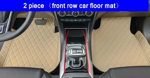 front row 2 Pcs "Пользовательские подходят автомобильные коврики для Toyota Sienna XL30 XL20 7/8 мест MPV 5D сверхмощные коврики с облицовочными вставками(2004-сейчас)" - Название цвета: front row 2 Pcs