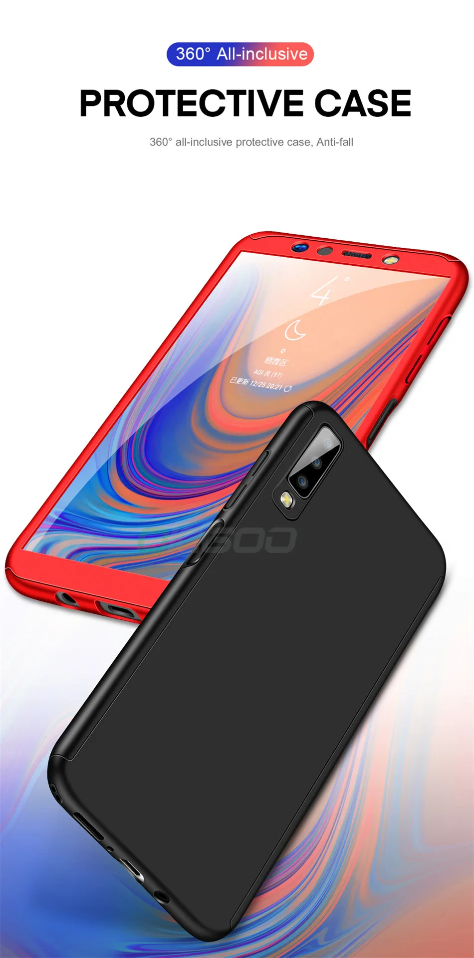 360 градусов чехол для телефона для samsung Galaxy J4 J6 A6 A8 плюс J8 A7 полное покрытие чехол s для samsung A5 A7 A3 J5 J7 чехол Coque