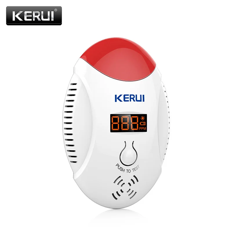 KERUI беспроводной светодиодный детектор с цифровым дисплеем 85 дБ голосовой стробоскоп Домашняя безопасность детектор углекислого газа сигнализация батарея