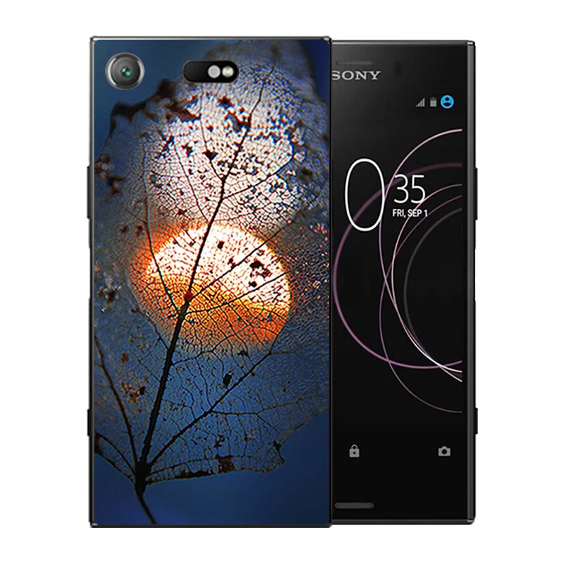For Sony Xperia XZ1 Compact Phone Cases Silicon Night Sky Pattern Back Cover for Matte Funda |